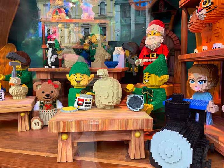 Myer Christmas Windows 2025 Celebrate LEGO Magic